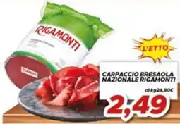 MA Supermercati Carpaccio bresaola nazionale Rigamonti offerta