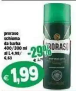 Il Castoro Supermercati proraso schiuma da barba offerta