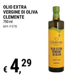 Tre Valli Supermercato Olio extra vergine di oliva Clemente offerta