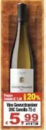 CTS Supermercati Vino Gewurztraminer DOC Cancelli offerta