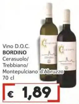 Italy Cash Vino D.O.C. Bordino offerta