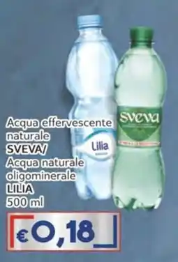 Italy Cash Acqua effervescente naturale SVEVA/ Acqua naturale oligominerale LILIA offerta