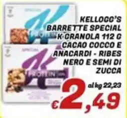 Idromarket Kellogg's barrette special k granola offerta