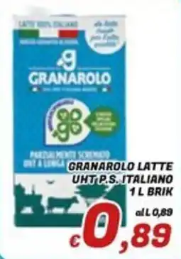 Idromarket Granarolo latte UHT p.s. italiano offerta