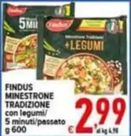 Iper Triscount Findus Minestrone Tradizione con legumi offerta