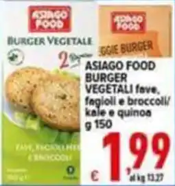 Iper Triscount Asiago Food burger vegetale offerta