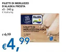 Migross Supermercati e Market Filetti di merluzzo d'alaska frosta offerta