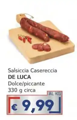 Italy Cash Salsiccia Casereccia DE LUCA offerta