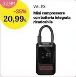 Re Mercato Lucrezia VALEX Mini compressore con batteria integrata ricaricabile offerta