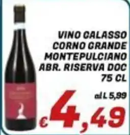 Idromarket Vino Calasso Corno Grande Montepulciano Abr. Riserva DOC offerta
