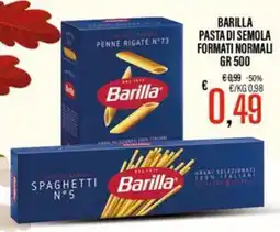 Supermercati EffePiù Barilla pasta di semola offerta