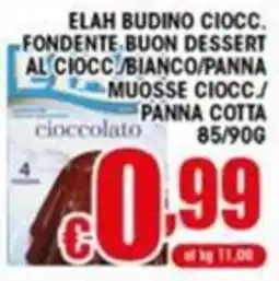 Sacoph Elah budino cioccolato offerta