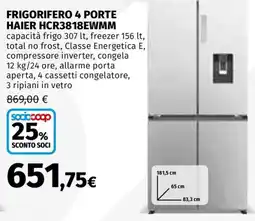Ipercoop Frigorifero 4 porte Haier offerta