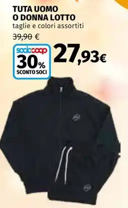 Ipercoop Tuta uomo o donna Lotto offerta