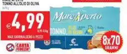 Pim Supermercati Tonno all'olio di oliva Mare Aperto offerta