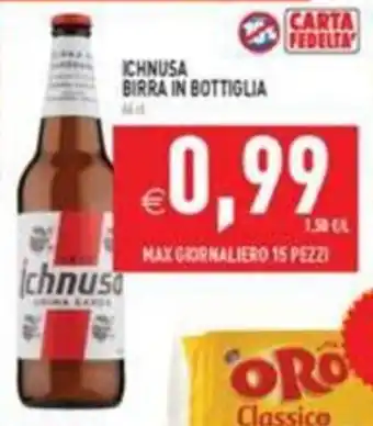 Ichnusa birra in bottiglia