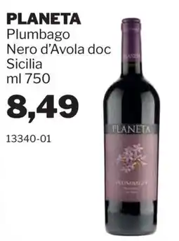 GrosMarket Planeta Plumbago Nero d'Avola doc Sicilia offerta