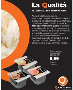 GrosMarket Gelato, sorbetto QMaiuscola offerta