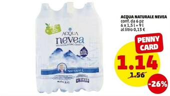 PENNY Nevea acqua naturale offerta