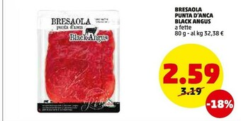 PENNY Black angus bresaola punta d' anca offerta