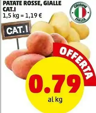 PENNY Patate rosse gialle offerta