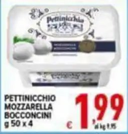 Iper Triscount Pettinicchio Mozzarella Bocconcini offerta
