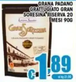 Sacoph Grana Padano Grattugiato Gran Sore sina Riserva 20 Mesi offerta