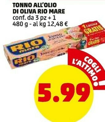PENNY Tonno all' olio di oliva offerta