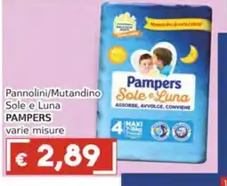 Italy Cash Pannolini/Mutandino Sole e Luna Pampers offerta