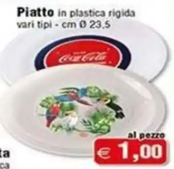 Piatto in plastica rigida Coca-Cola