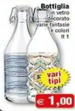Magazzini Smart Bottiglia in vetro decorato offerta
