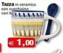 Magazzini Smart Tazza in ceramica con cucchiaino offerta