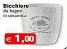 Magazzini Smart Bicchiere da bagno in ceramica offerta