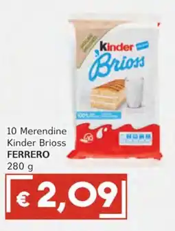 Italy Cash Merendine Kinder Brioss offerta
