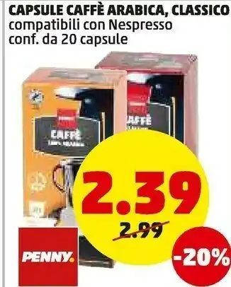 PENNY Capsule caffe arabica offerta