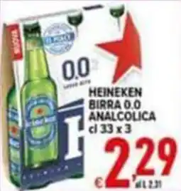 Iper Triscount Heineken birra 0,0 analcolica offerta