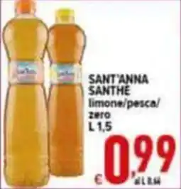 Iper Triscount Sant'Anna Santhe limone/pesca/zero offerta