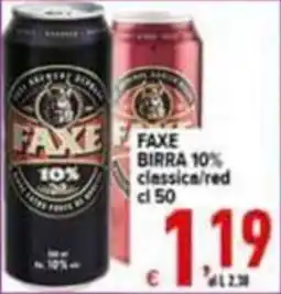 Iper Triscount Faxe birra 10% classica/red offerta