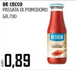 Big Food De Cecco passata di pomodoro classica offerta