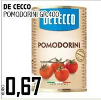Big Food De Cecco pomodorini offerta