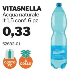 GrosMarket Vitasnella Acqua naturale offerta