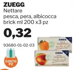 GrosMarket Zuegg Nettare pesca, pera, albicocca offerta