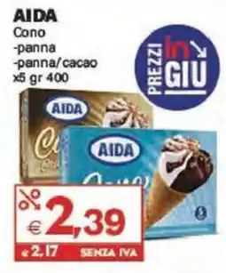 Boningros Cash and Carry Aida cono panna/ panna/cacao offerta