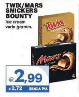 Boningros Cash and Carry Twix/Mars Snickers Bounty Ice cream offerta