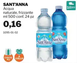 GrosMarket Acqua naturale, frizzante Sant'Anna offerta