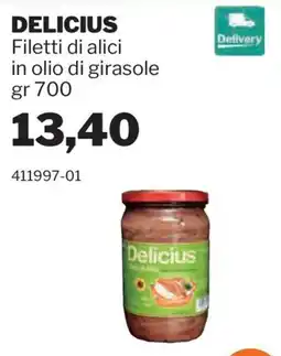 GrosMarket Delicius Filetti di alici offerta