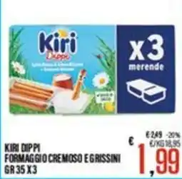 Supermercati EffePiù Kiri Dippi Formaggio Cremoso e Grissini offerta