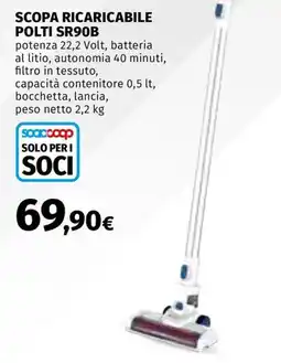 Ipercoop Scopa ricaricabile Polti SR90B offerta