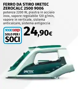 Ipercoop Ferro da stiro Imetec Zerocalc offerta