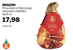 GrosMarket Renzini Prosciutto di Norcia igp offerta